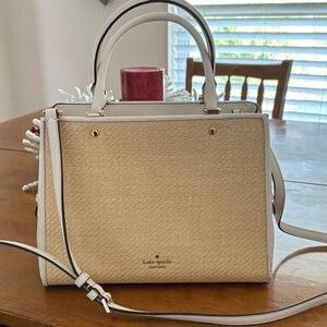 Kate Spade Beige and White Satchel